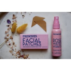 Rynkeplaster til panden og mellem<br /> jenbrynene + Rosewater Ansigtsmist