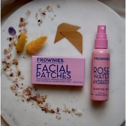 Rynkeplaster til panden og mellem<br /> jenbrynene + Rosewater Ansigtsmist